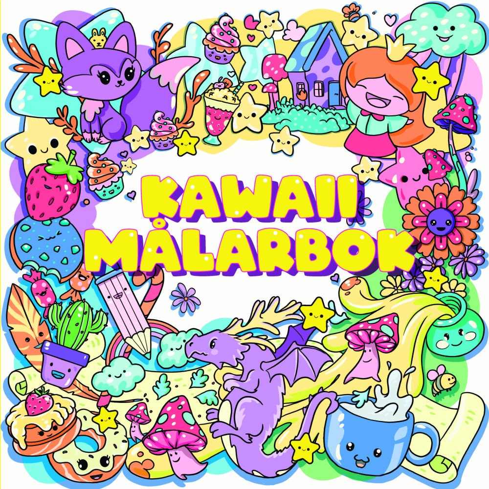 Tukan Förlag Kawaii målarbok (häftad)