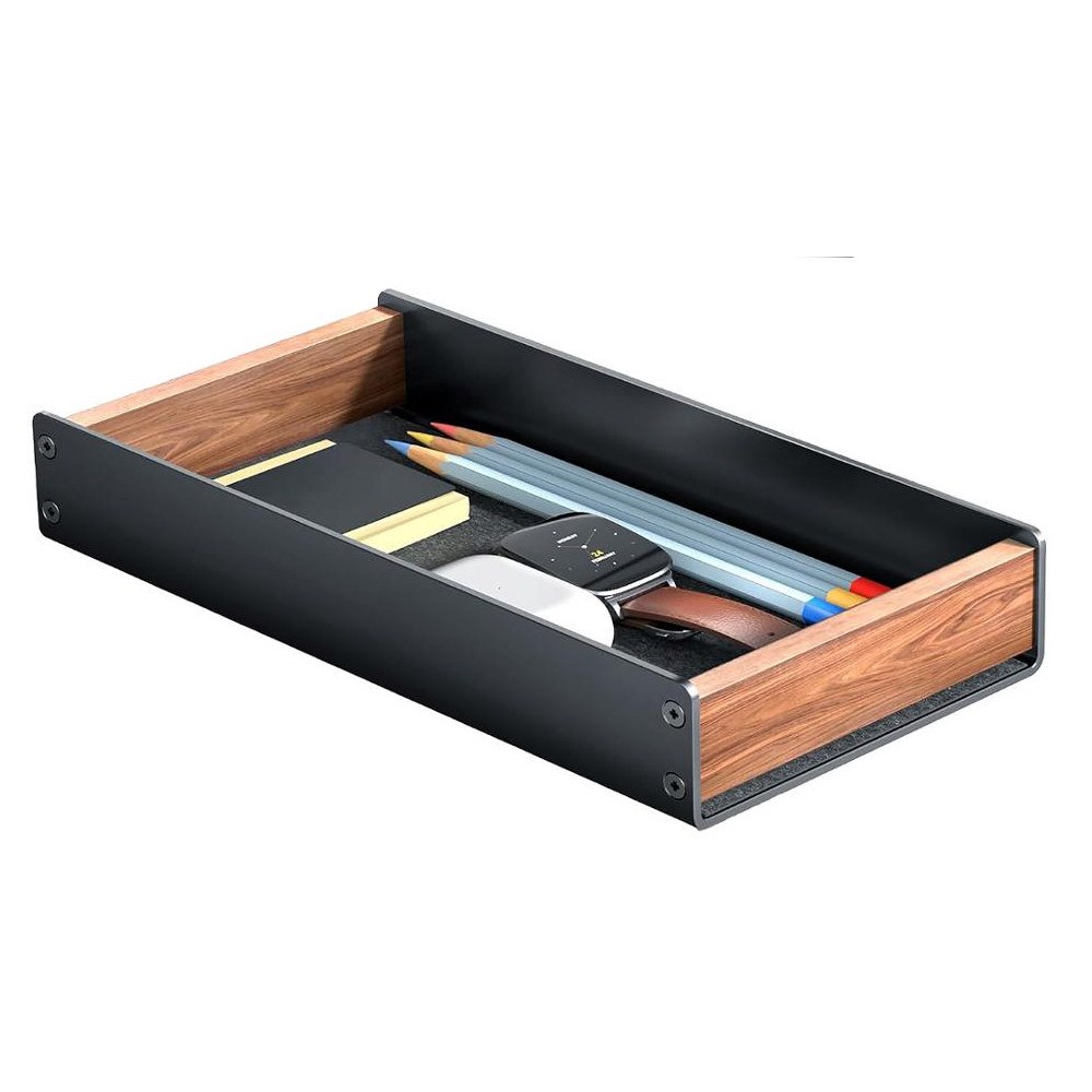 Alba Brevkorg ALBA A4 svart alu-valnöt