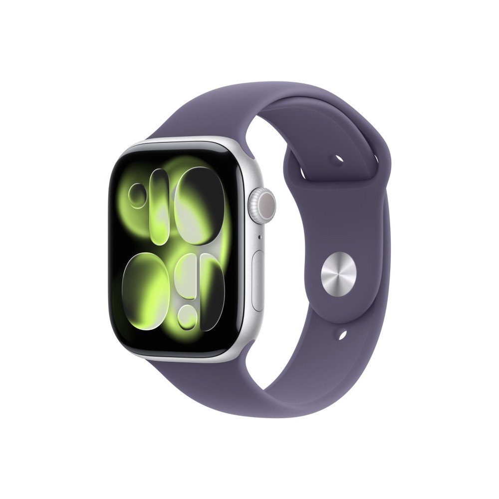Apple Apple Watch Series 11 (GPS + Cellular) - silveraluminium - smart klocka med sportband - lila dimma - 64 GB
