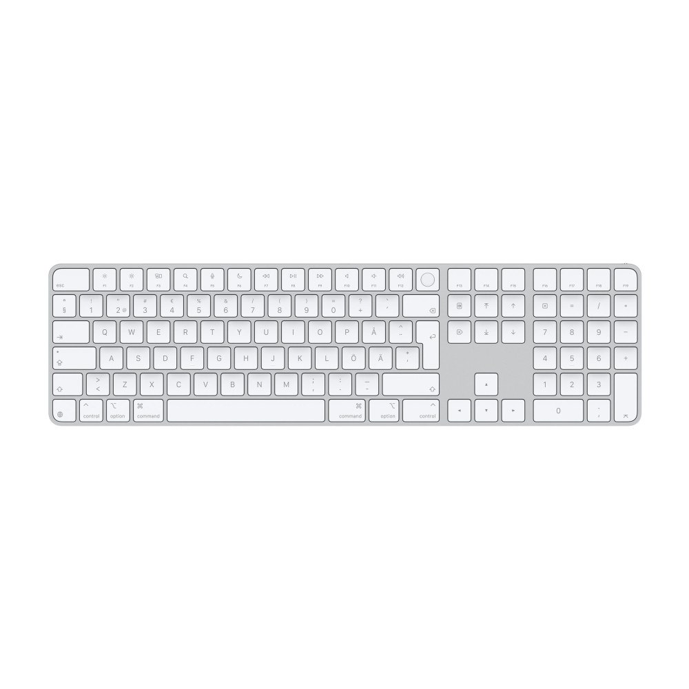 Apple Apple Magic Keyboard with Touch ID and Numeric Keypad - tangentbord - USB-C - svensk - vita tangenter Inmatningsenhet