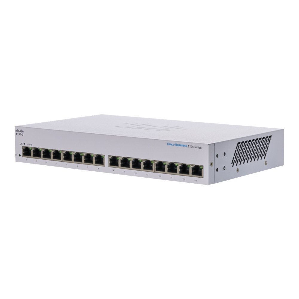 Cisco Cisco Business 110 Series 110-16T - switch - 16 portar - ohanterad - rackmonterbar
