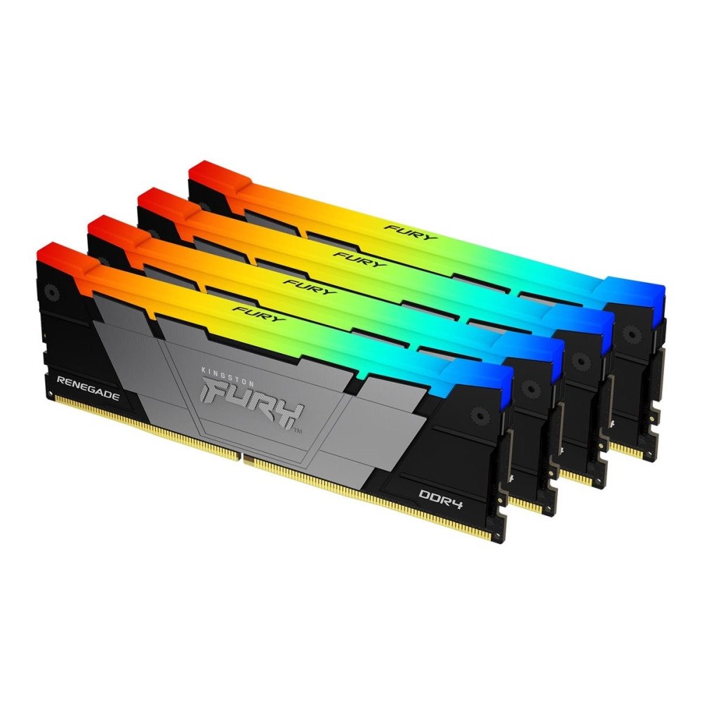 Kingston Technology Kingston FURY Renegade RGB - DDR4 - sats - 32 GB: 4 x 8 GB - DIMM 288-pin / PC4-28800 - ej buffrad