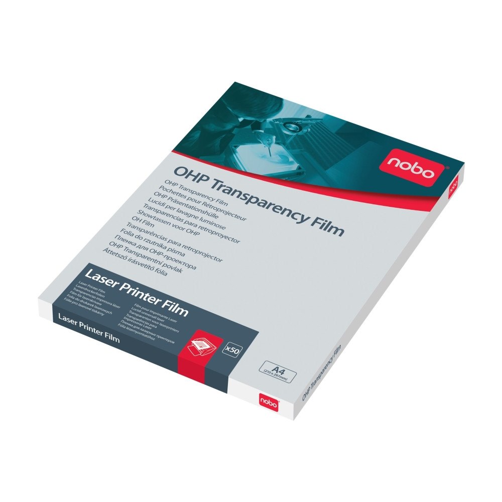 NOBO OHP Transparent Nobo A4 för laserskrivare 100 mikron