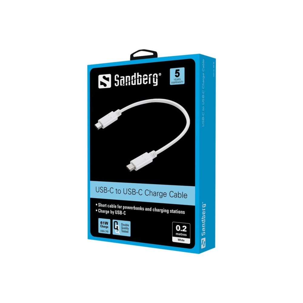 Sandberg Sandberg - USB typ C-kabel - USB-C till USB-C - 20 cm