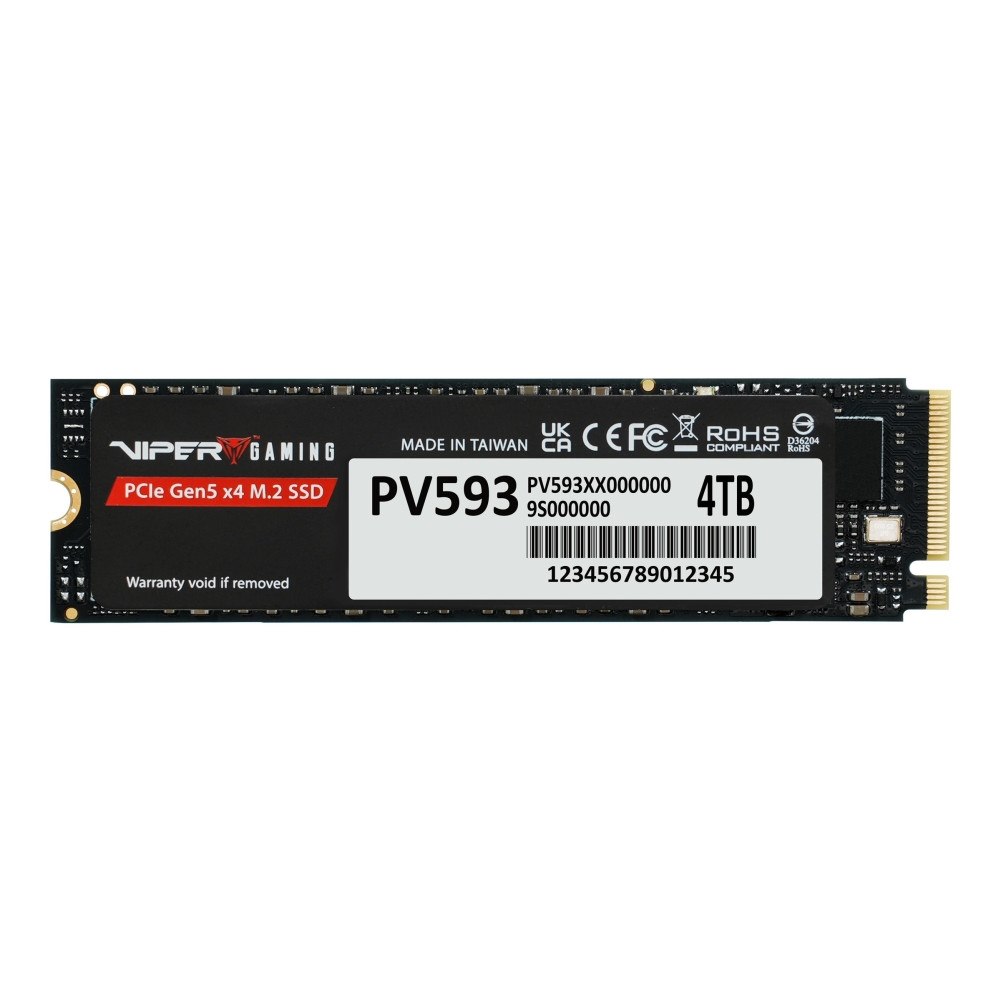 Patriot Memory Patriot Viper Gaming PV593 - SSD - 4 TB - PCI Express 5.0 x4 (NVMe)