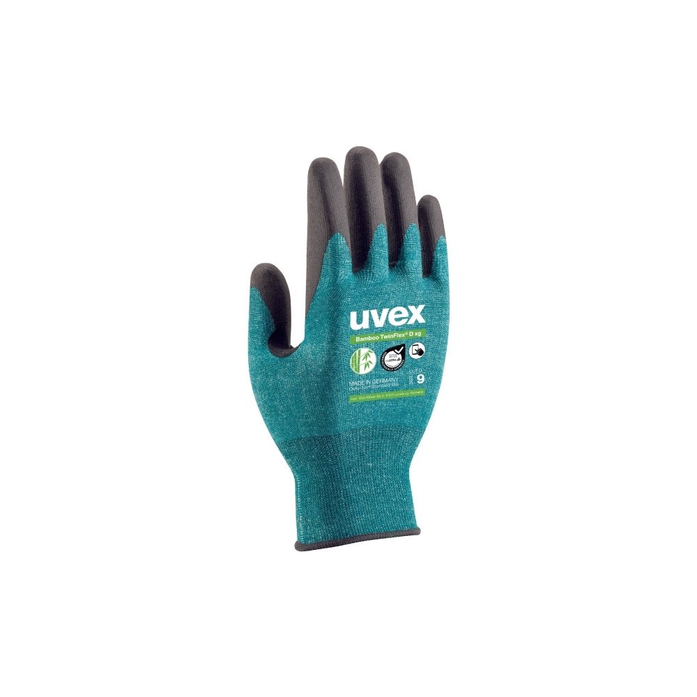 Uvex Uvex 60090, Industrihandskar, Svart, Grön, Vuxen, Unisex, Sk...