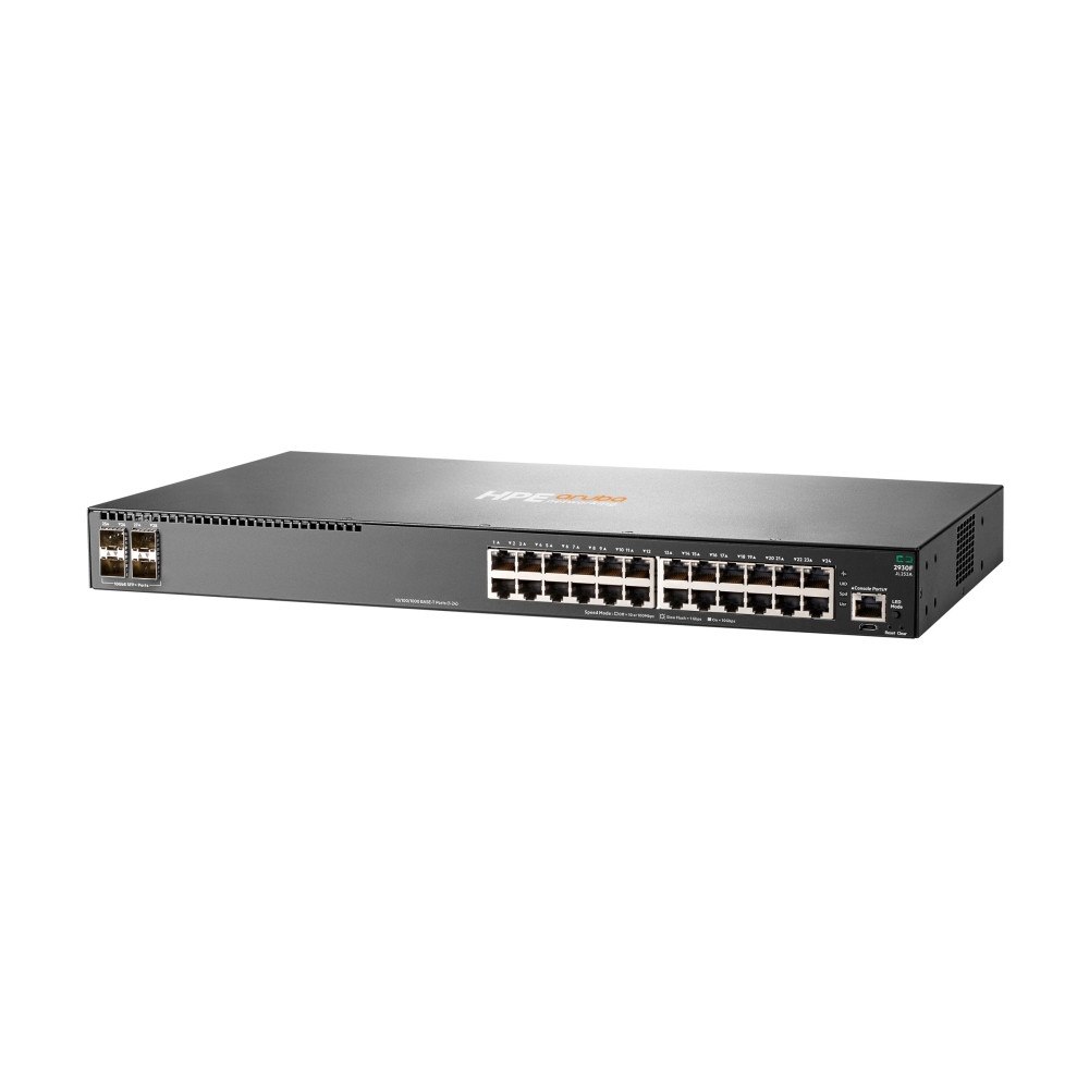 Hewlett Packard Enterprise HPE Aruba 2930F 24G 4SFP - switch - 24 portar - Administrerad - rackmonterbar