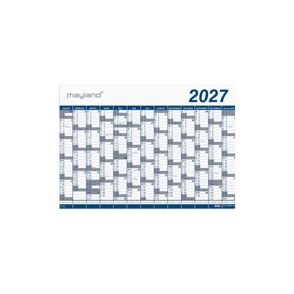 Mayland-Burde Mayland 17065000, Vägg, 2 sidor, Multifärg, År, 13 månad (er...