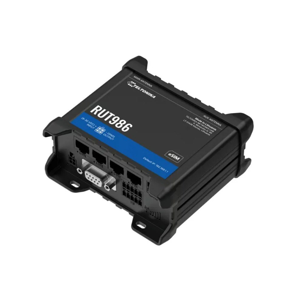 Teltonika Teltonika RUT986 - trådlös router - WWAN - Wi-Fi - 4G, 3G, 2G - DIN-skenmonterbar, bordsmonterbar, väggmonterbar
