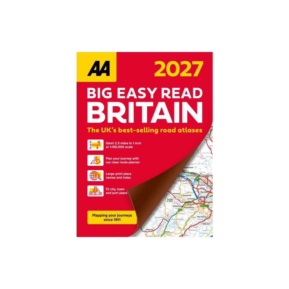 AA Publishing AA Big Easy Read Atlas Britain 2027 (bok, spiral, eng)