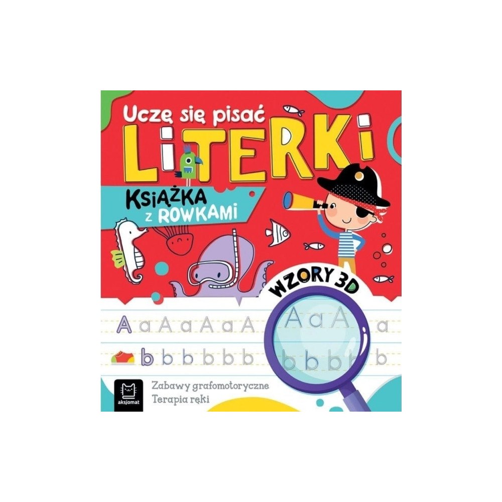 Aksjomat Lära sig skriva bokstäver. spårbok. 3D-mönster. grafomotoris...