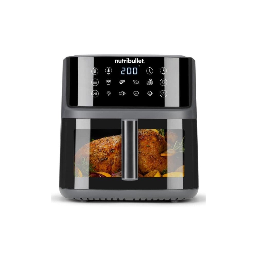 Nutri Bullet NutriBullet CrispLite Vision, Varmluftsfritös, 8 l, 80 ° C,...