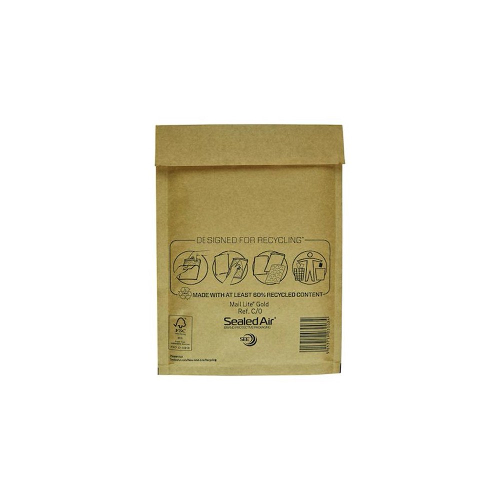 Sealed Air Bubbelpåse C/0 150x210mm brun 200/fp