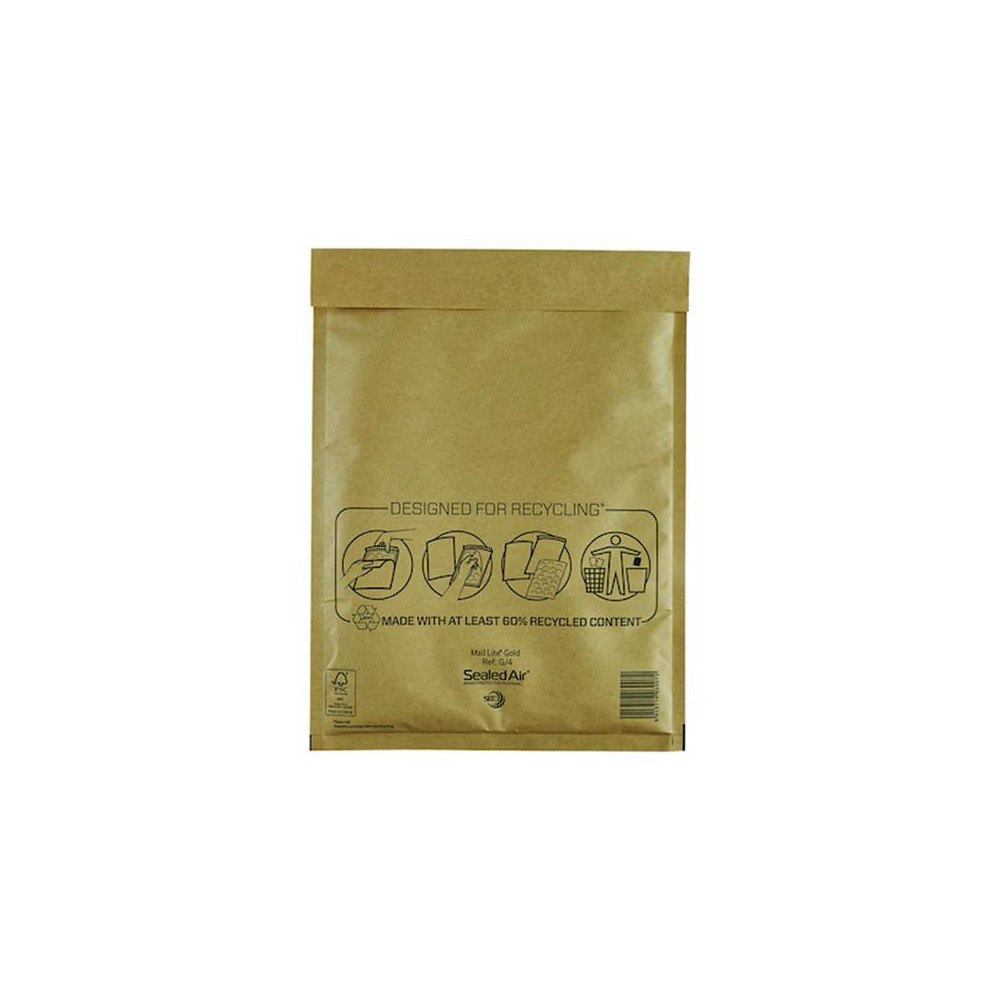 Sealed Air Bubbelpåse G/4 240x330mm brun 100/fp