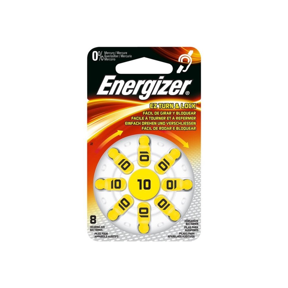 ENERGIZER Energizer Hearing Aid 10 Zinc Air 8 Pack