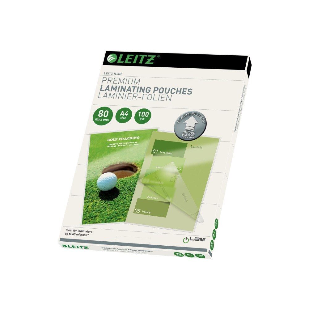 LEITZ Lamineringsfickor Leitz A4 80 micron kristallklart UDT