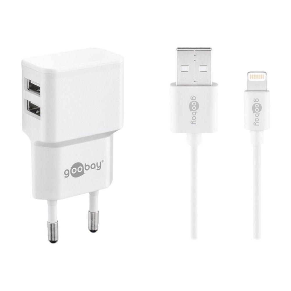 Goobay goobay Dual Apple Lightning charger set strömadapter - USB - 12 watt