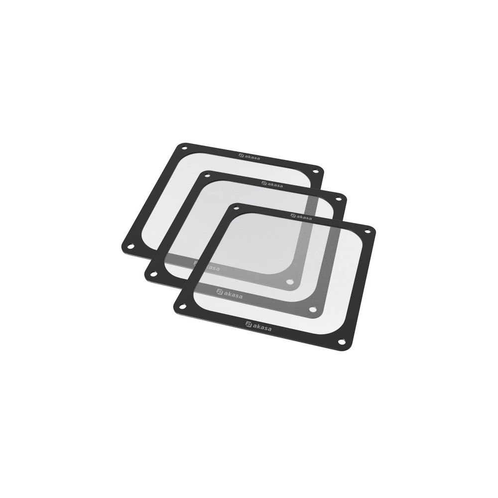 AKASA Akasa GRM12-M01-BKT3, Fläktfilter, Nylon, Plast, Svart, Meta...