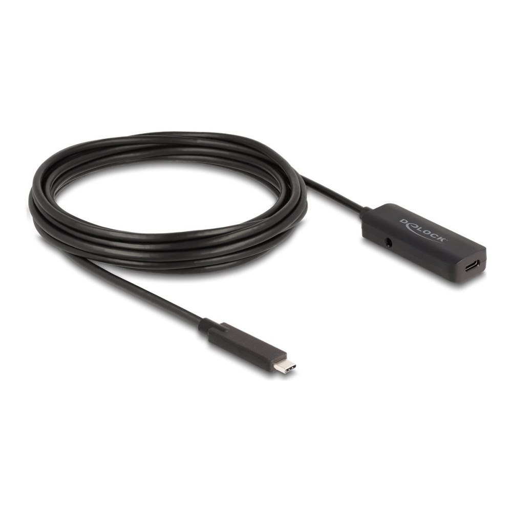 DeLOCK Delock - USB typ C-förlängningskabel - 24 pin USB-C till USB-C/DC-strömuttag - 5 m