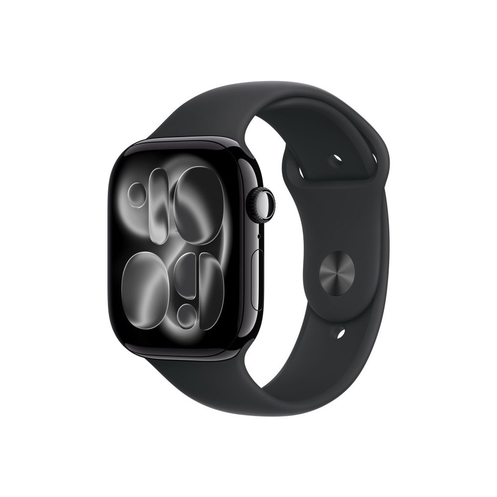 Apple Apple Watch Series 11 (GPS) - jet black aluminium - smart klocka med sportband - svart - 64 GB