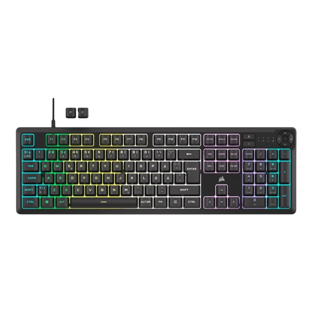 Corsair Microsystems CORSAIR K55 CORE RGB - tangentbord - gaming - QWERTY - Nordisk - svart Inmatningsenhet