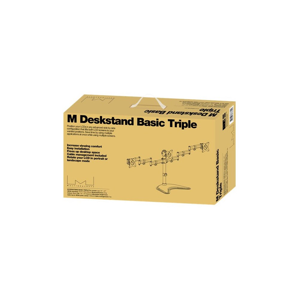 MULTIBRACKETS Multibrackets M Deskstand Basic Triple monteringssats - för 3 LCD-bildskärmar - svart