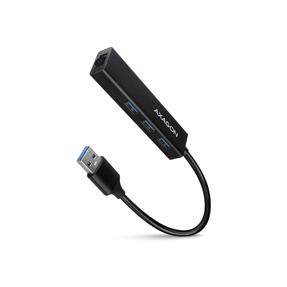 AXAGON AXAGON HMA-GL3A - hubb - with gigabit LAN - 3 portar