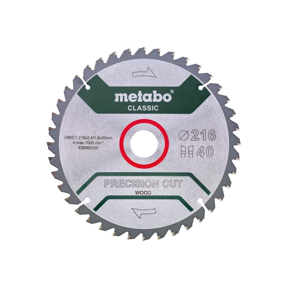 Metabo Metabo Classic Precision Cut Wood - cirkelsågblad - för plywood, mjuka träslag, lövträ, träfanér, MDF-skiva, kompositmat...