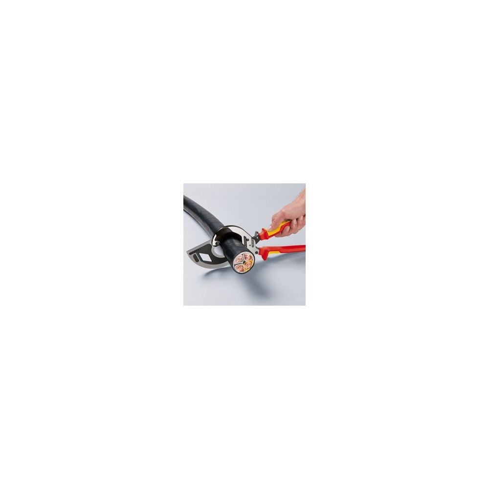 Knipex Knipex 95 32 320, Handdriven kabelavbitare, Blå, Röd, Stål,...