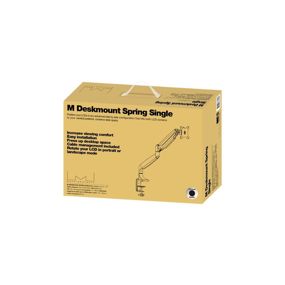 MULTIBRACKETS Multibrackets M Deskmount Spring Single monteringssats - för LCD-display - svart