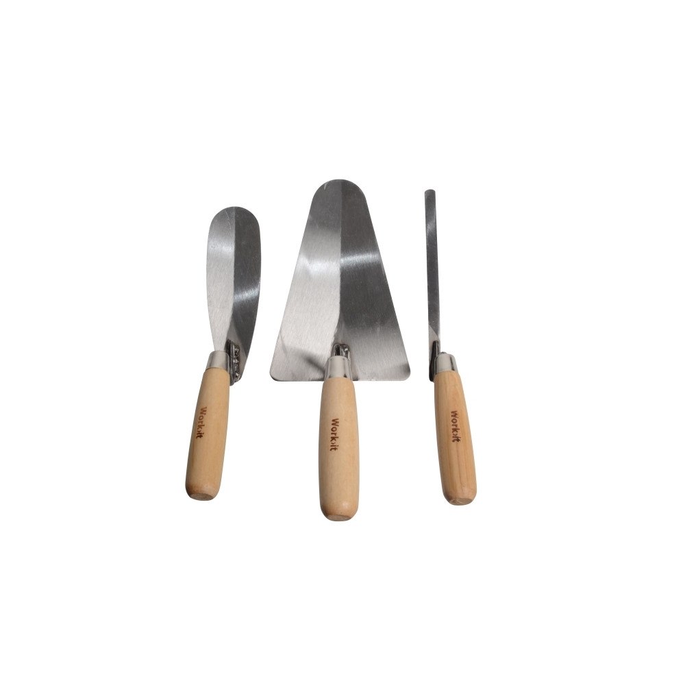 Work>it Work it by millarco® murarverktygssats med trähandtag 3 dela...
