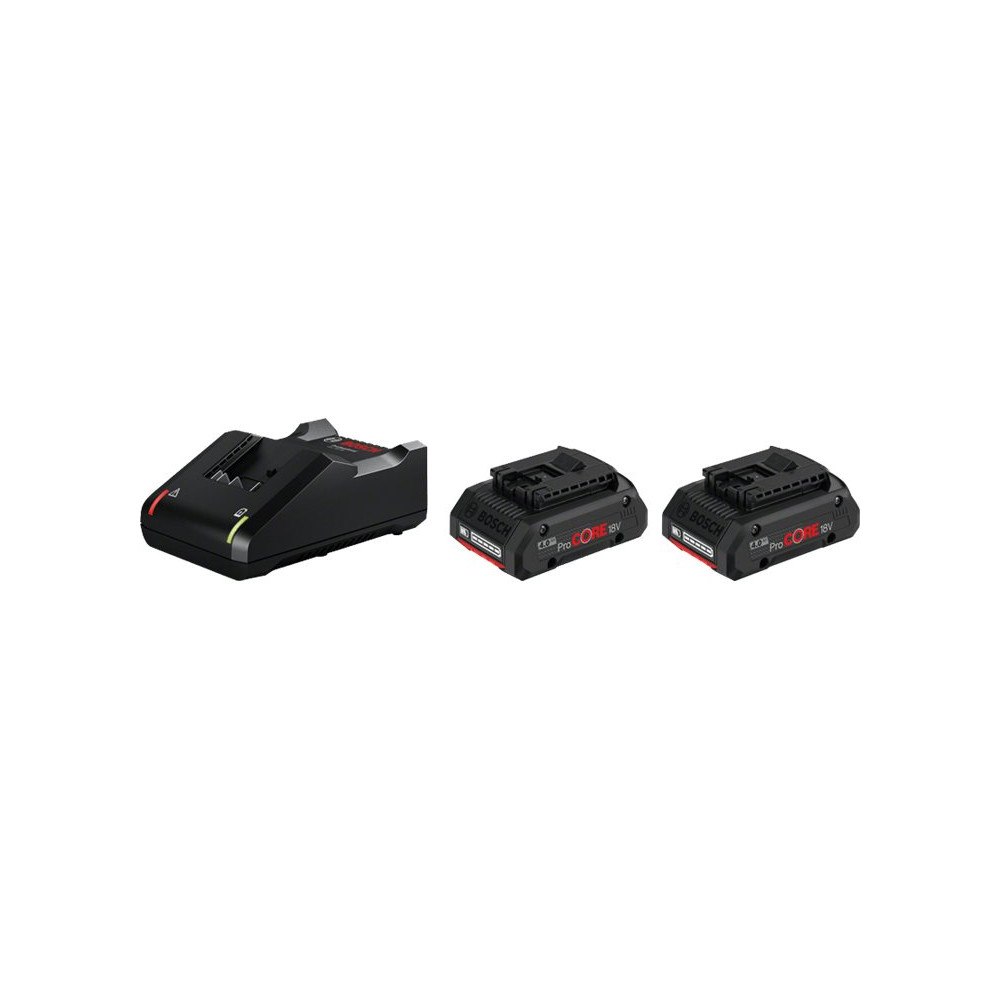 Bosch Bosch Starter Set 2 x ProCORE18V 4.0Ah + GAL 18V-40 Professional strömadapter - med batteri - 2 - Li-Ion