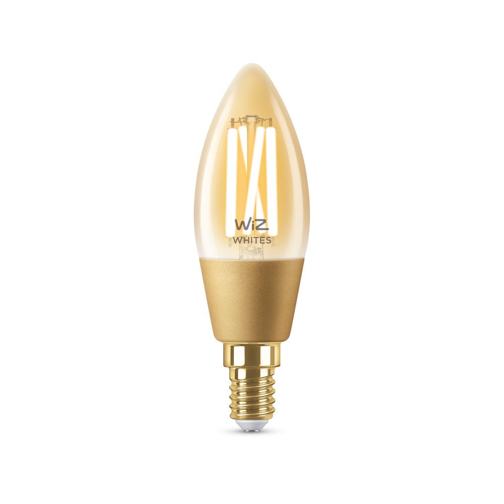 WiZ WiZ Filamentkronljus bärnstensgul 25 W C35 E14, Smart glödla...
