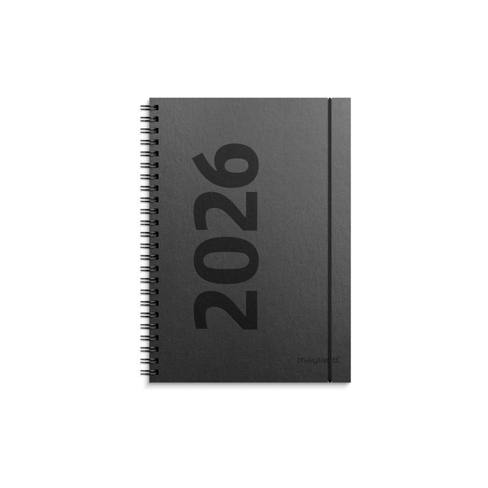 Mayland-Burde A5 veckokalender storformat matt svart återvunnet papper 202...