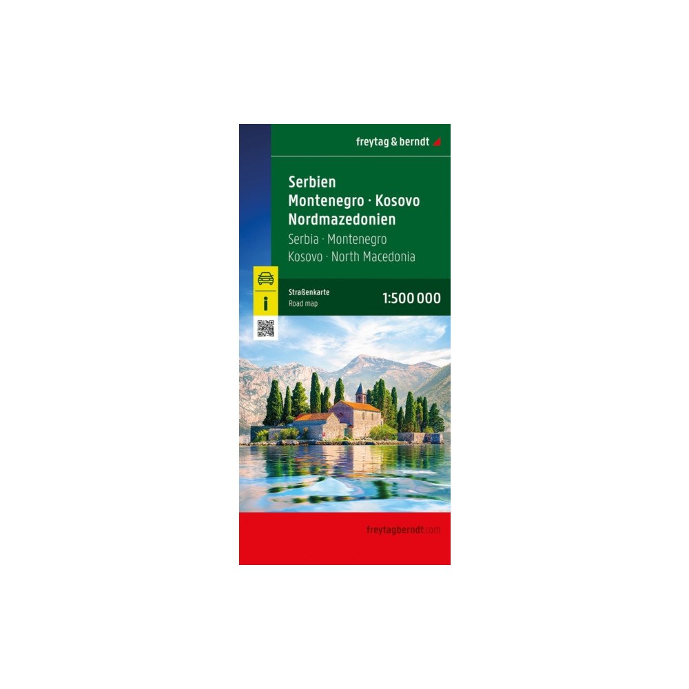 Freytag-Berndt Serbia - Montenegro - North Macedonia Road Map