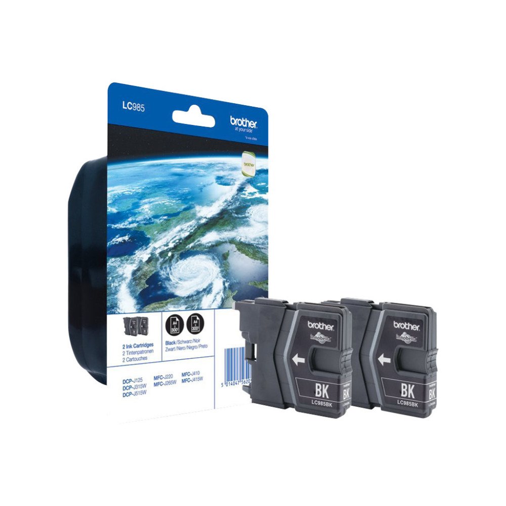Brother Brother LC985 Twin-Pack - 2-pack - svart - original - bläckpatron