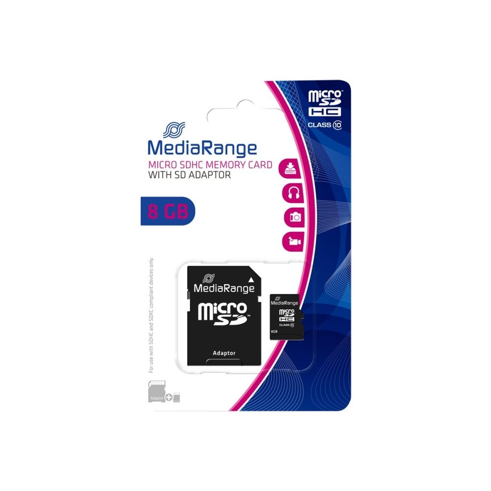 MediaRange MediaRange - flash-minneskort - 8 GB - microSDHC