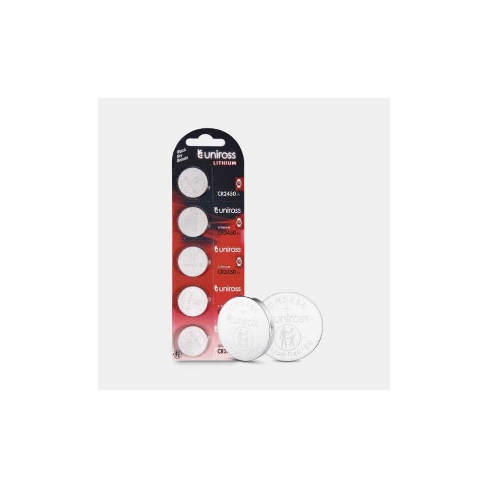Uniross Batteries Uniross U5CR2450, Engångsbatteri, CR2450, Litium, 3 V, 5 sty...