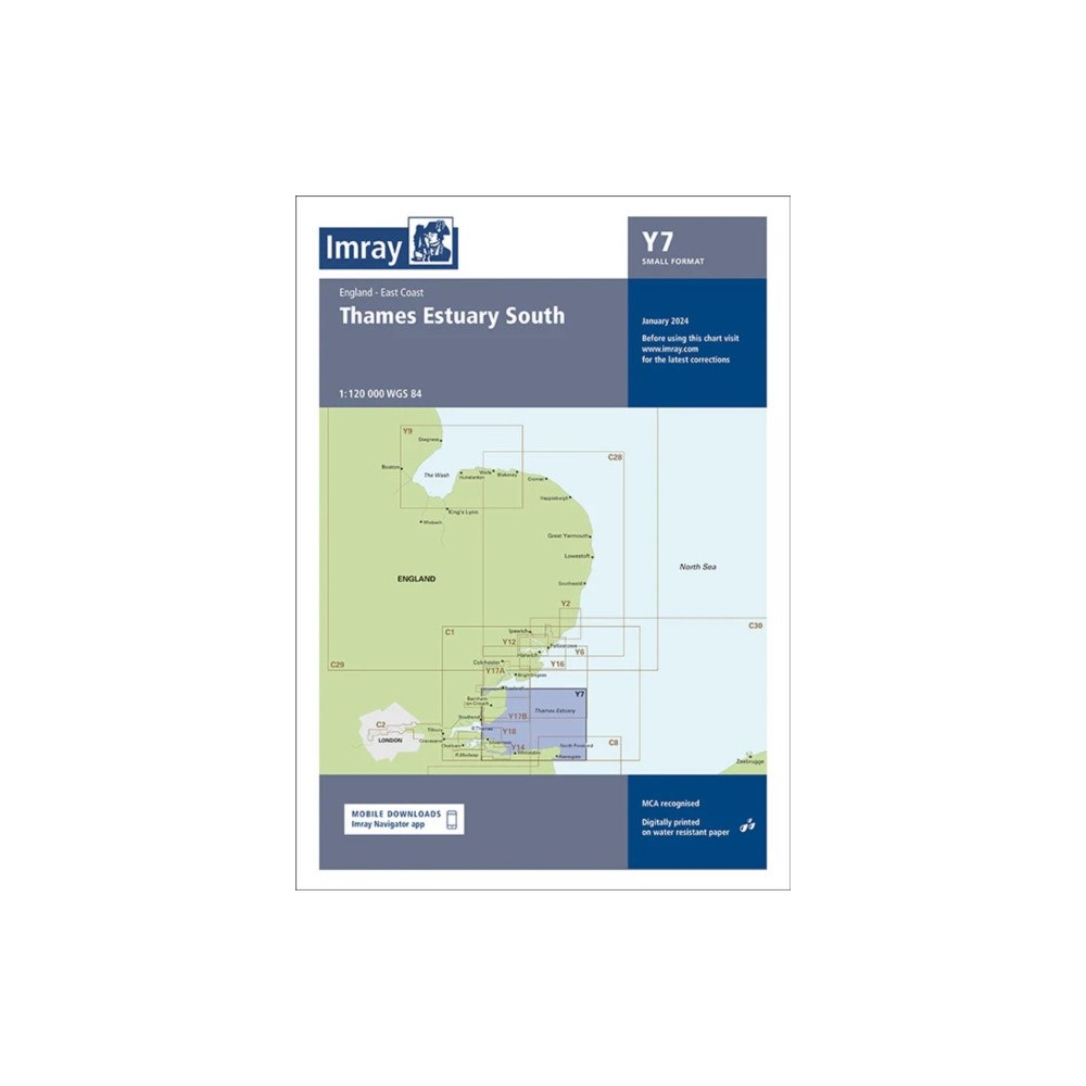 Imray, Laurie, Norie & Wilson Ltd Y7 Thames Estuary South (Small Format)