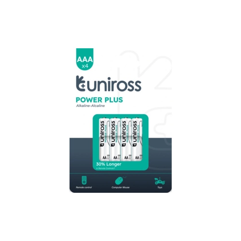 Uniross Batteries Uniross Power Plus AAA/LR3 standardbatterier 1100mAh, 40 st.