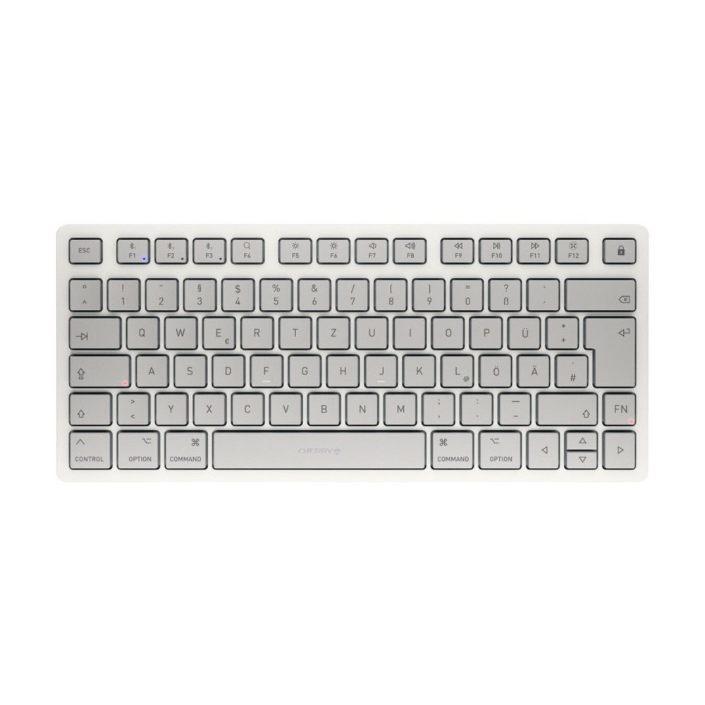 CHERRY CHERRY KW 7100 Mini - tangentbord - för MAC - 75% compact - QWERTZ - tysk - månskensvit Inmatningsenhet