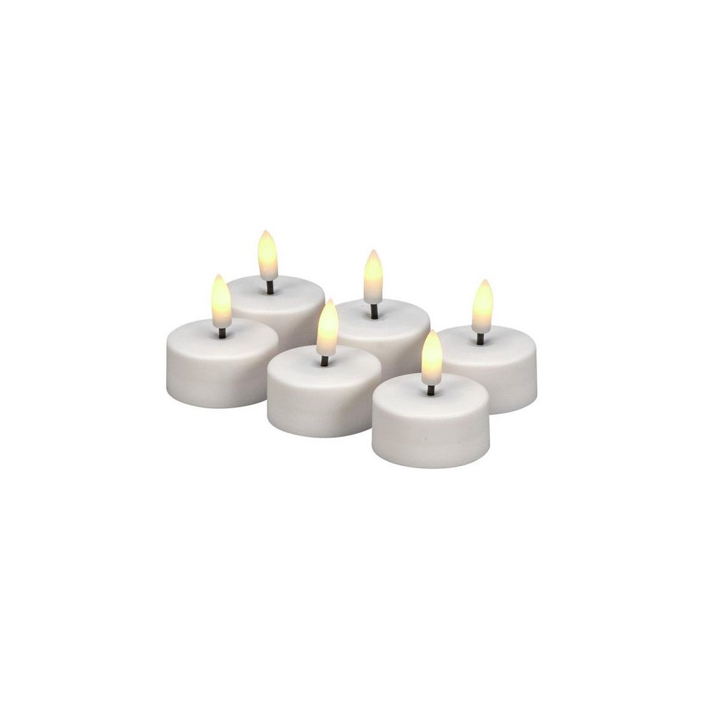 KONSTSMIDE Värmeljus KONSTSMIDE LED timer vit 6/fp