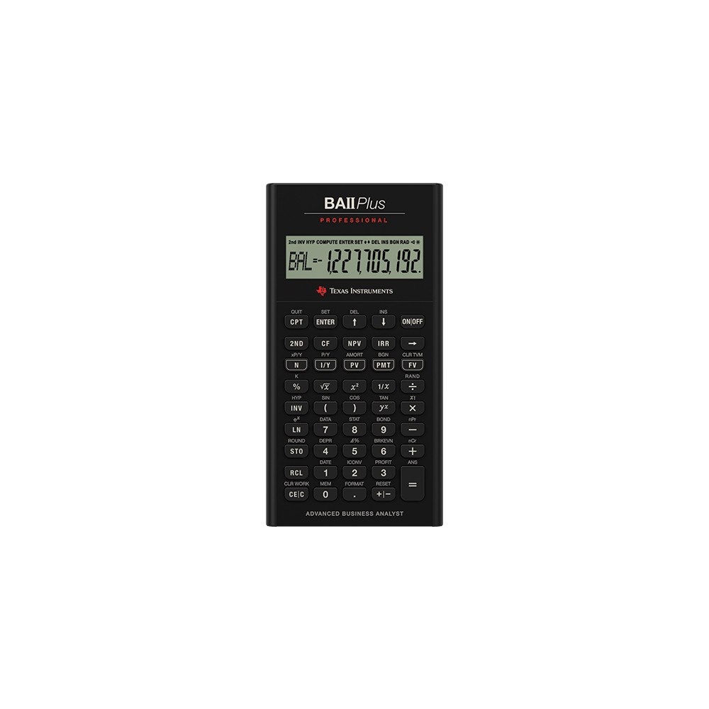 TEXAS INSTRUMENTS Texas Instruments BAII PLUS PROFESSIONAL - finansiell kalkylator