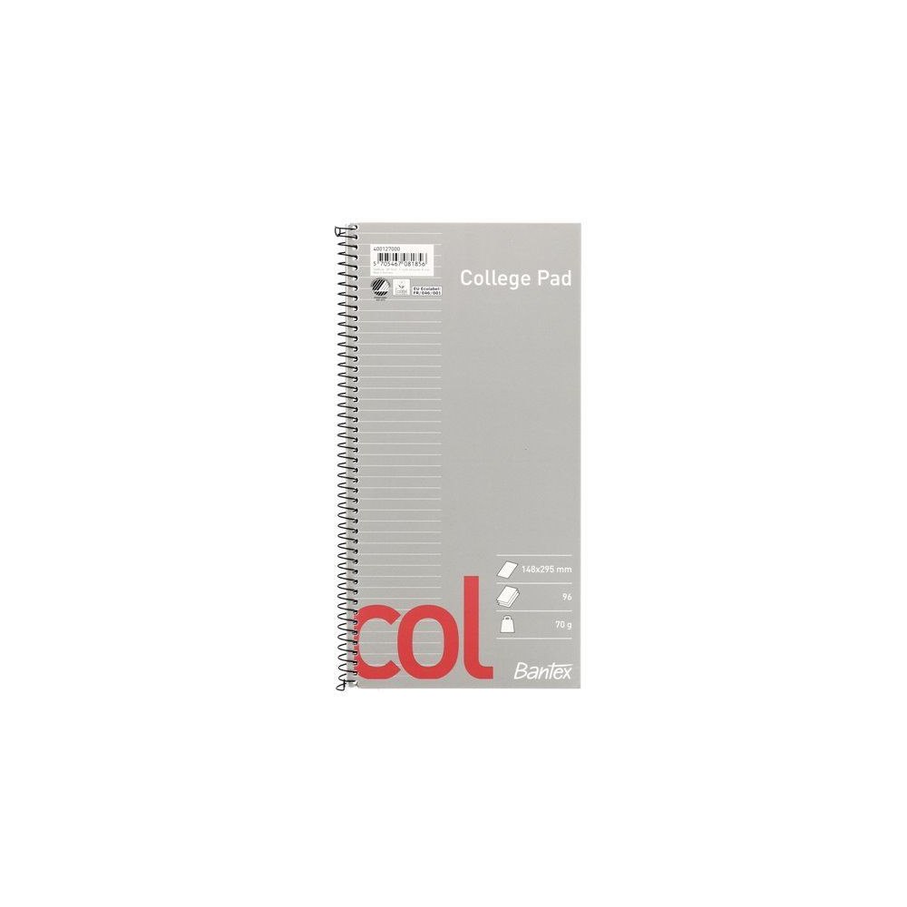 BANTEX Bantex COL studeanteckningsbok 148x295 mm, linjerat, ostrukt...