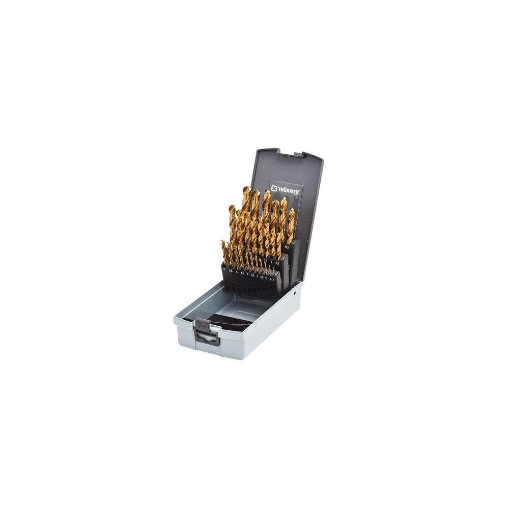 thürmer tools THÜRMER TOOLS metallborr TIN-belagt HSS borrsats 1–13 mm, 0,...