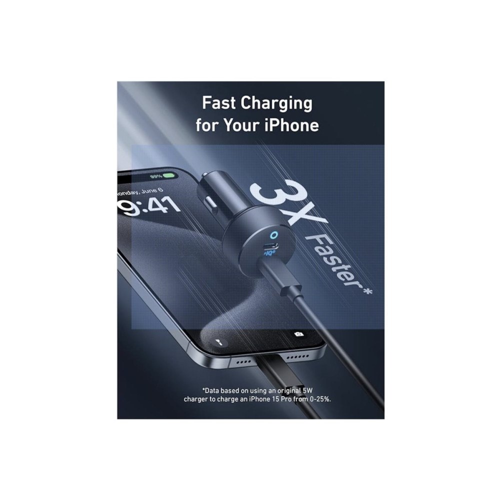 ANKER Anker Nano strömadapter för bil - 2 x USB-C, USB - 167.5 Watt - med USB-C-kabel (1m)