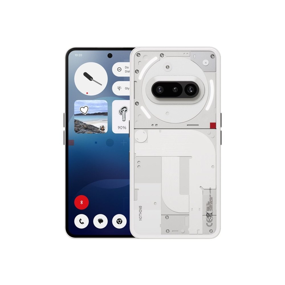 Nothing Nothing Phone (3a) - vit - 5G pekskärmsmobil - 256 GB - GSM