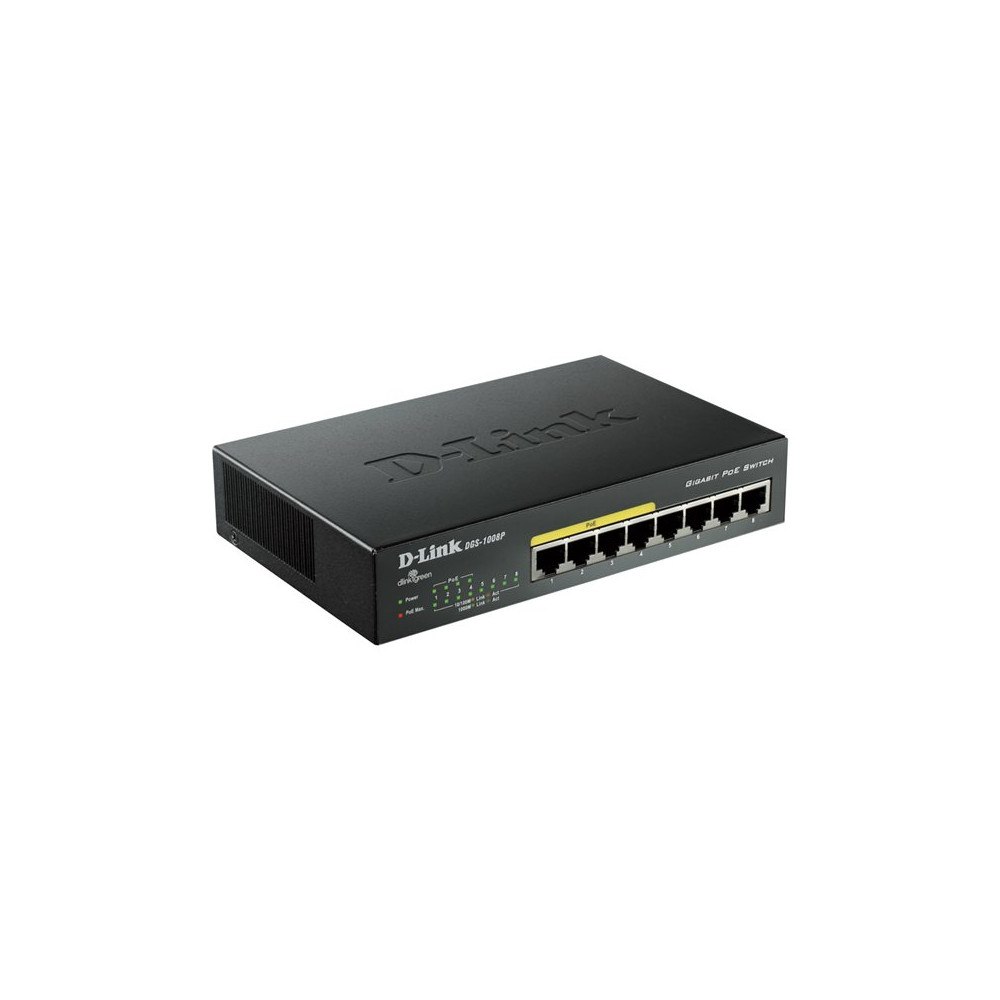 D-Link Systems D-Link DGS 1008P - switch - 8 portar - ohanterad