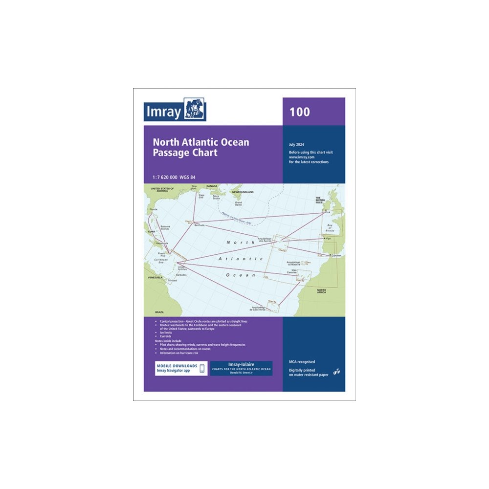 Imray, Laurie, Norie & Wilson Ltd Chart 100 North Atlantic Ocean Passage Chart