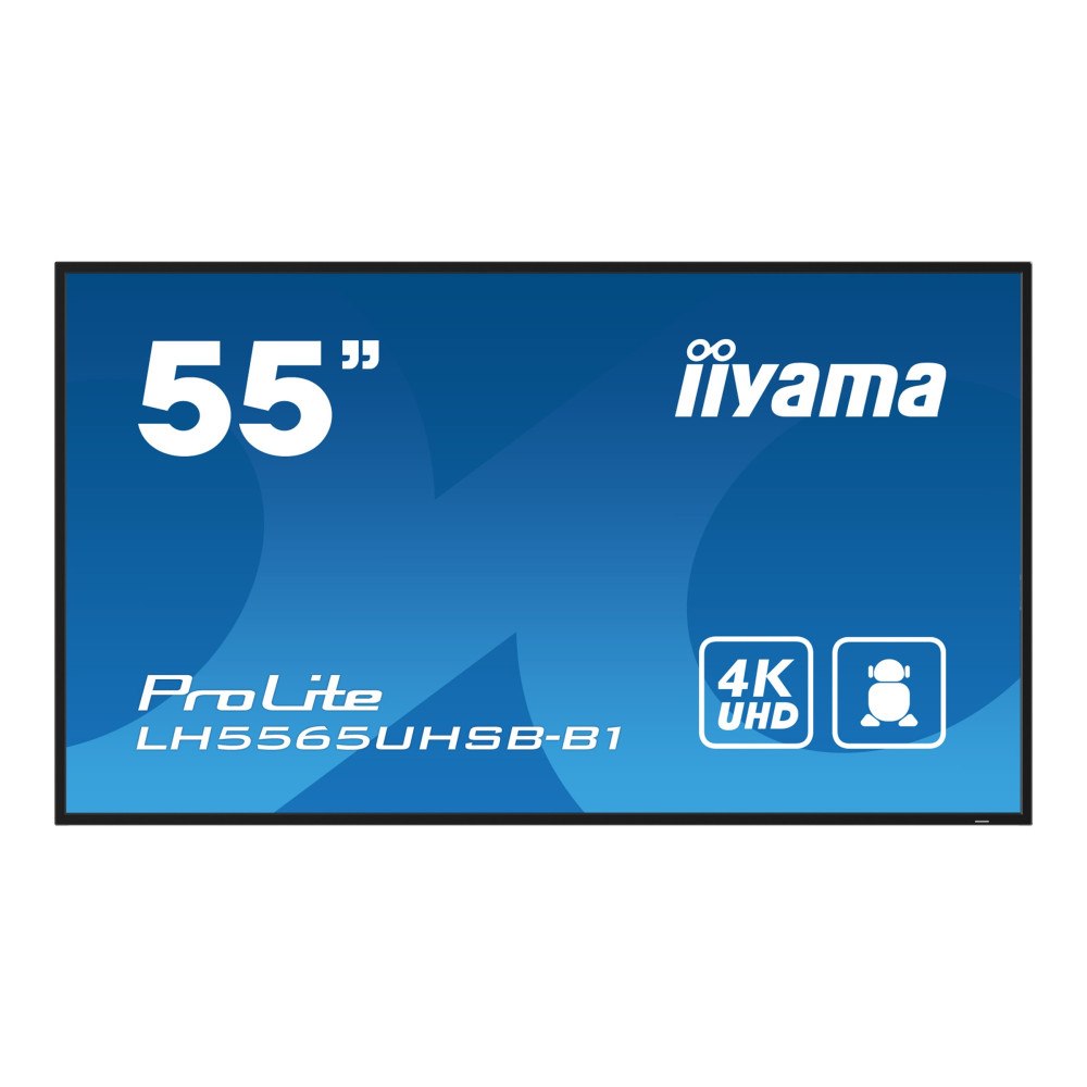 Iiyama iiyama ProLite LH5565UHSB-B1 55" Klass (54.6" visbar) LED-bakgrundsbelyst LCD-skärm - 4K - för digital skyltning